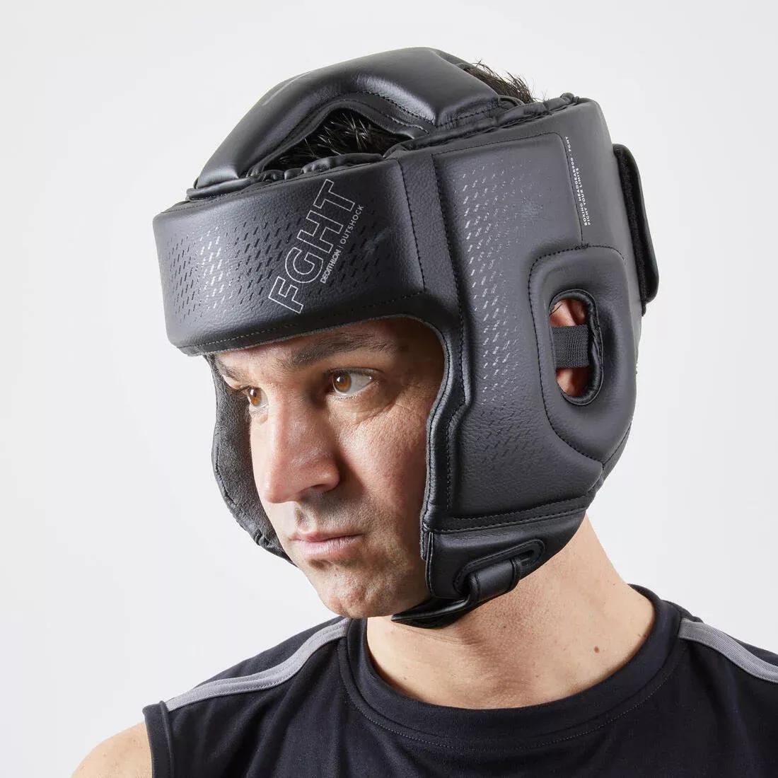 Adults Boxing Open Face Headguard 900, Beige, No Color, medium