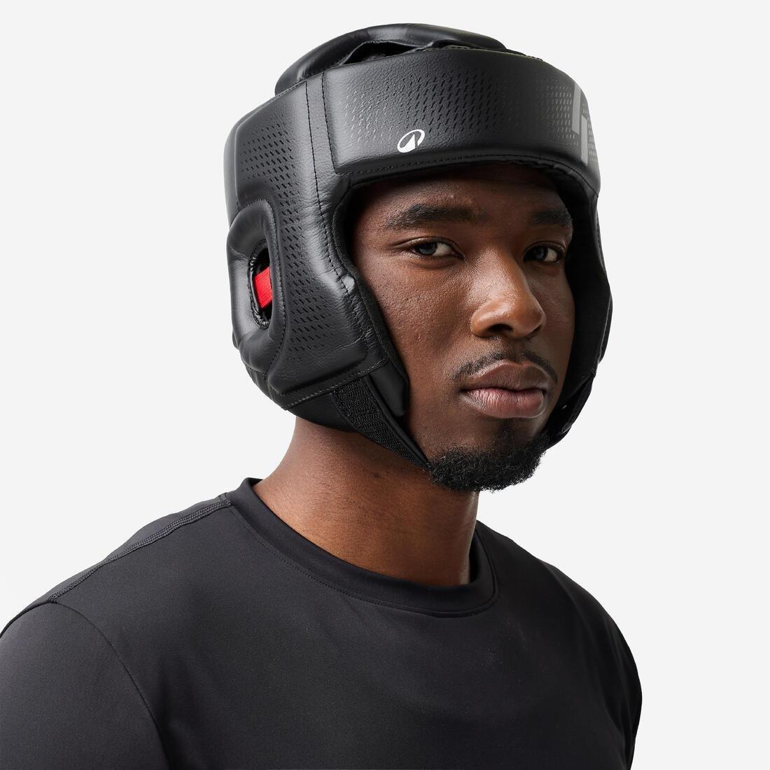 Adults Boxing Open Face Headguard 900, Black, No Color, large image number 5