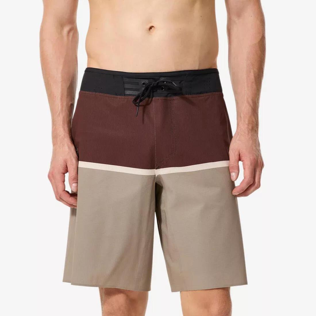 Men Surfing Boardshorts Long Swim Shorts 20in - 900 Super Dude, Multicolour, No Color, medium