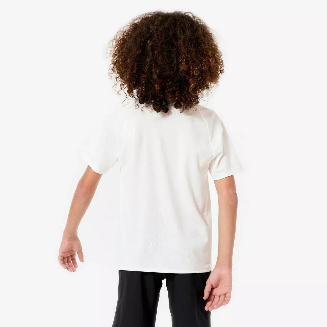 Kids Unisex Plain Synthetic T-Shirt, Black, No Color, large image number 6