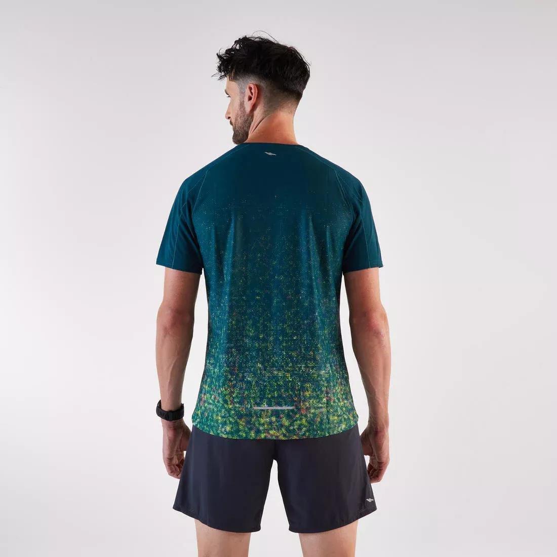 Men Trail Running T-Shirt - Kiprun Run 500, Blue, No Color, large image number 4