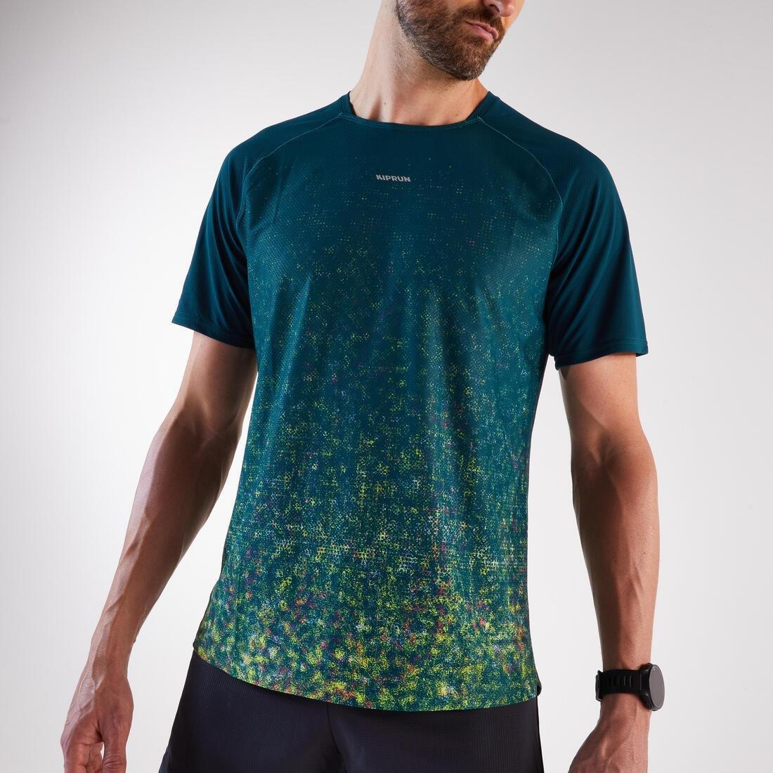 Men Trail Running T-Shirt - Kiprun Run 500, Blue, No Color, large image number 6