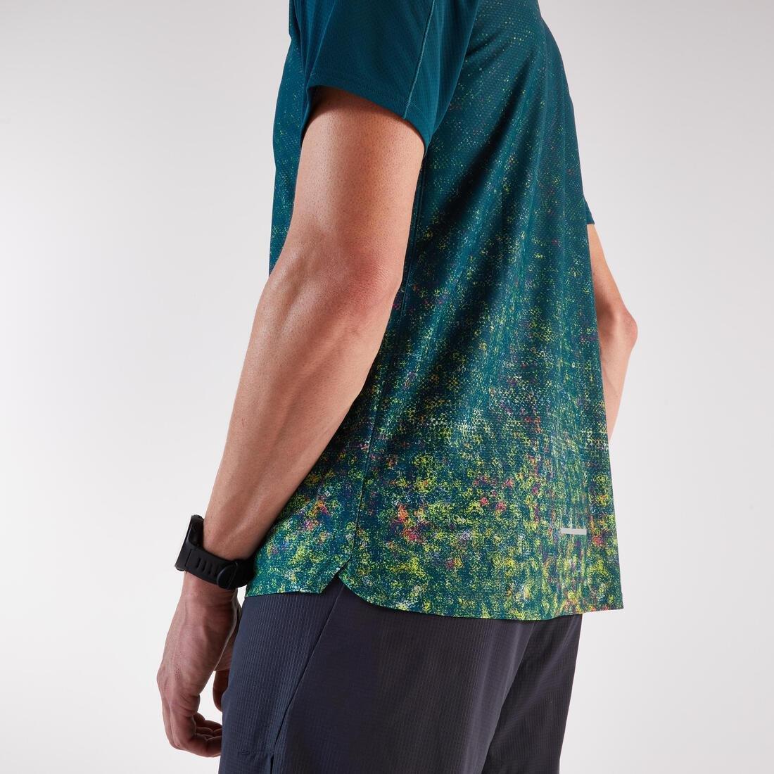 Men Trail Running T-Shirt - Kiprun Run 500, Blue, No Color, large image number 8