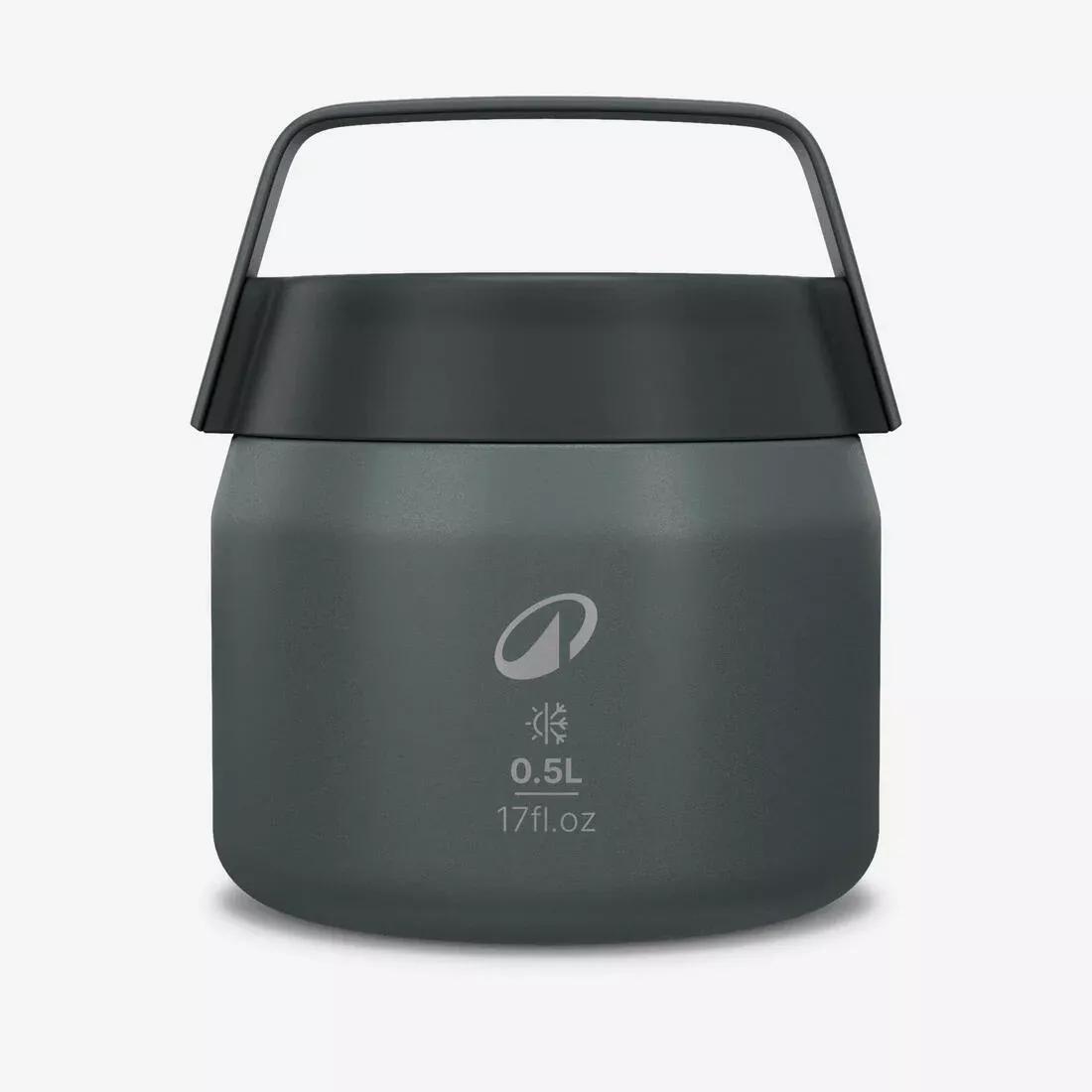 0.5L s. steel insulated food storage container 900 for camping hiking & trekking, Green, No Color, medium