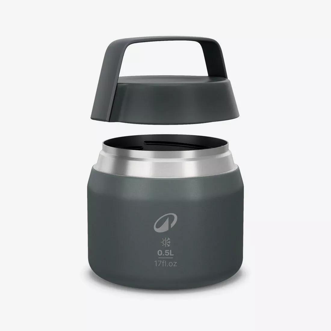 0.5L s. steel insulated food storage container 900 for camping hiking & trekking, Green, No Color, medium