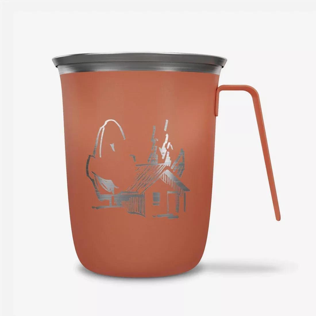 0.5L Stainless Steel Camping Cup, Black, No Color, large image number 1