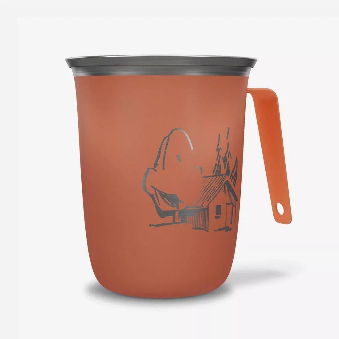0.5L Stainless Steel Camping Cup, Black, No Color, medium