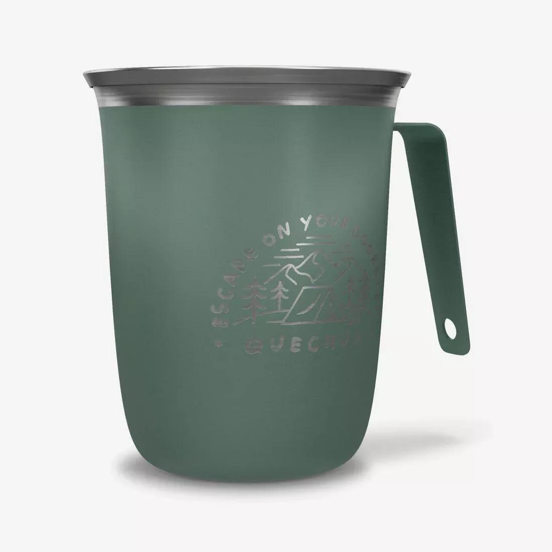 0.5L Stainless Steel Camping Cup, Black, No Color, large image number 3