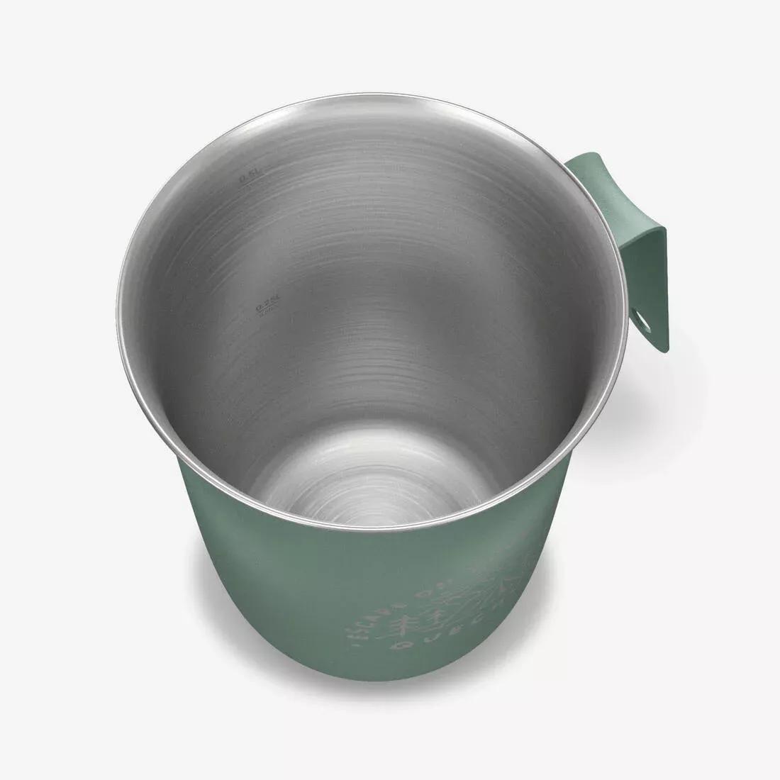 0.5L Stainless Steel Camping Cup, Black, No Color, large image number 9