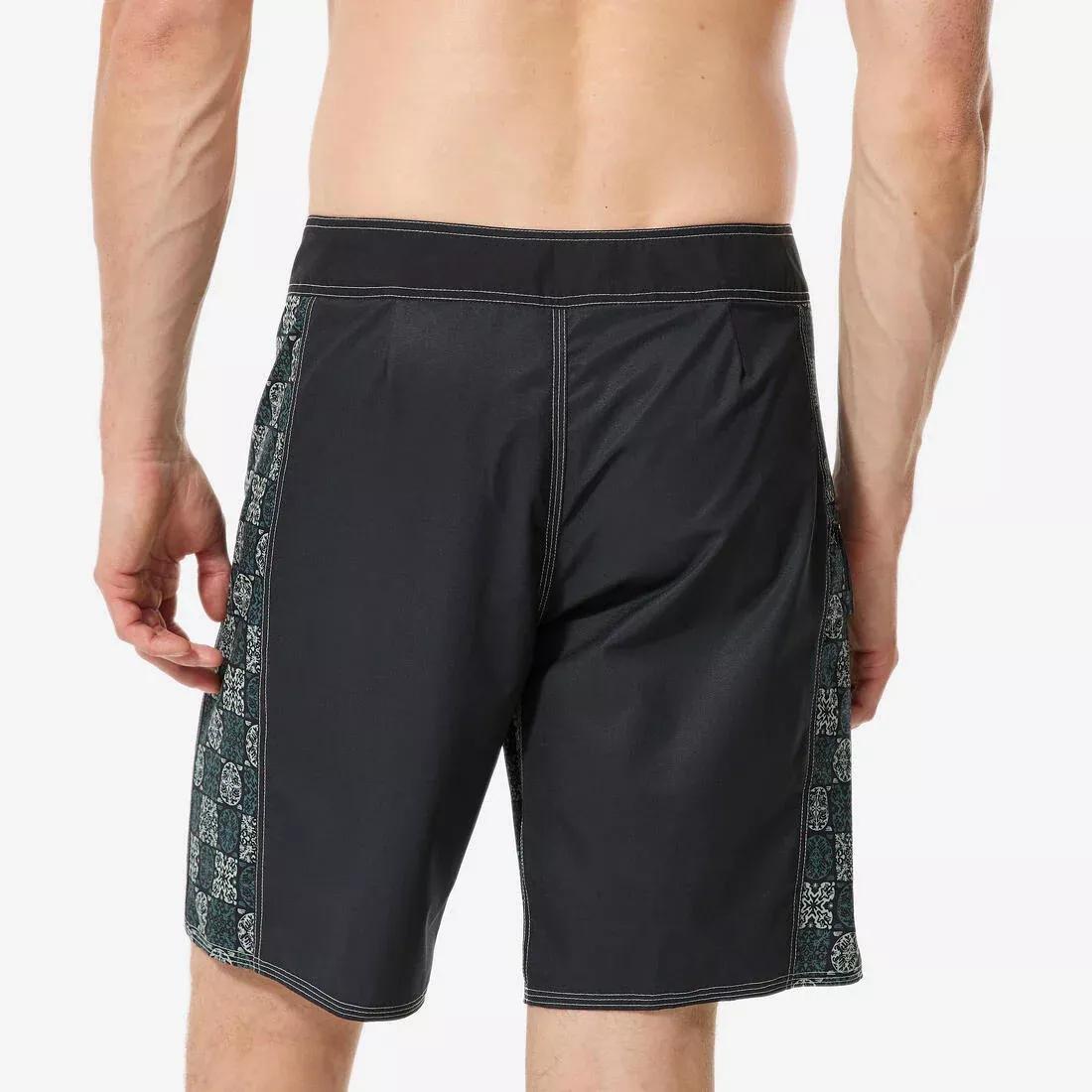 Men Surfing Boardshorts Long Swim Shorts 19&rdquo; - 500 Arch Alex, Khaki, No Color, large image number 8