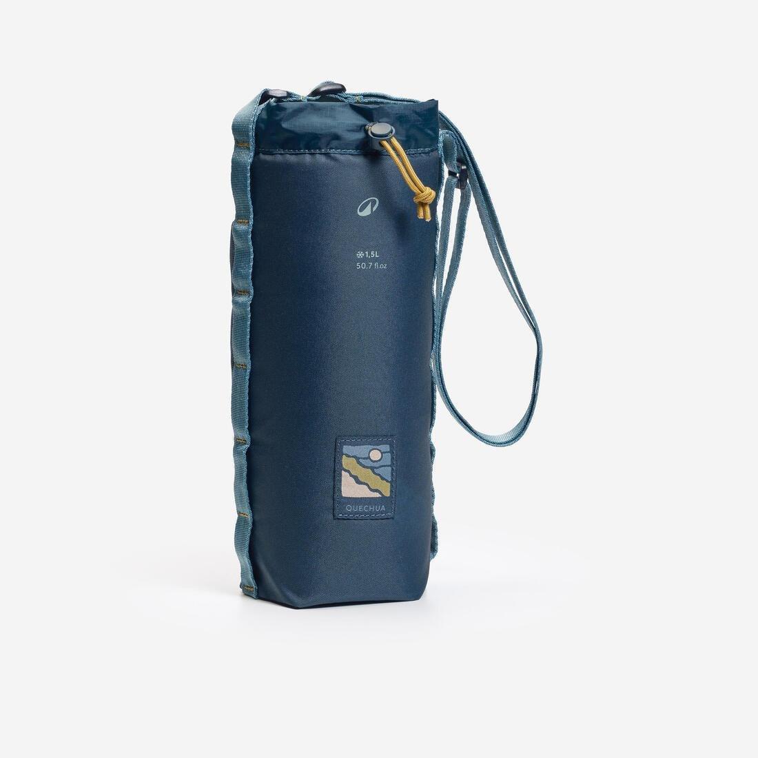 Isothermal Cover For Hiking Flasks Up To 1.5 L With Shoulder Strap And Pocket, Green, No Color, large image number 0