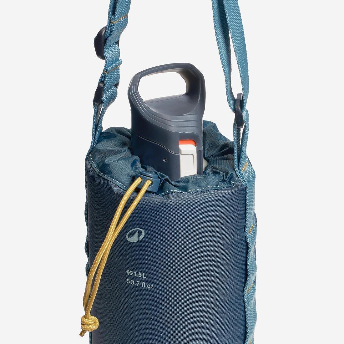 Isothermal Cover For Hiking Flasks Up To 1.5 L With Shoulder Strap And Pocket, Green, No Color, large image number 1