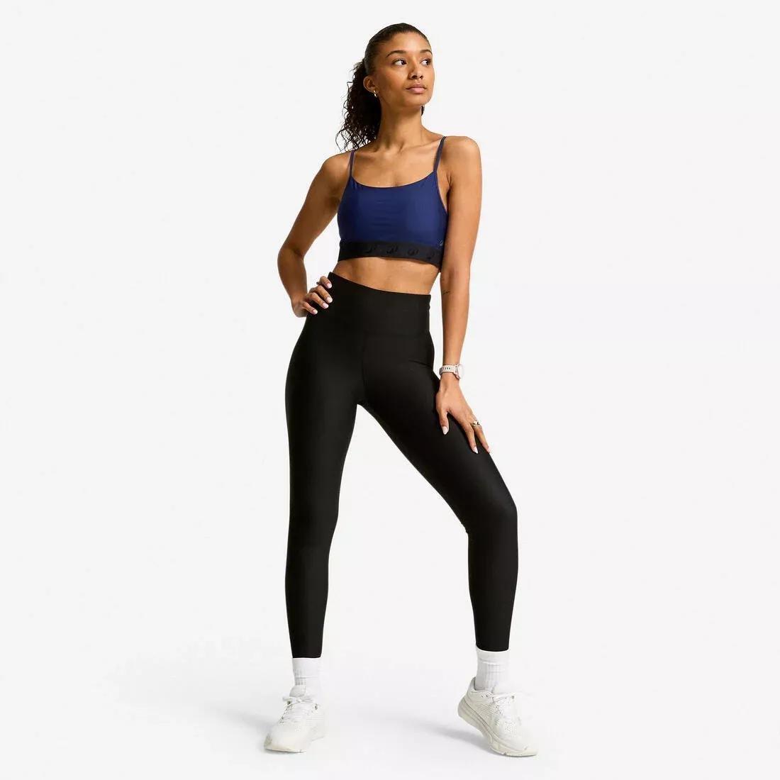 Women Light Support Thin Crossover Strap Sports Bra, Blue, No Color, medium