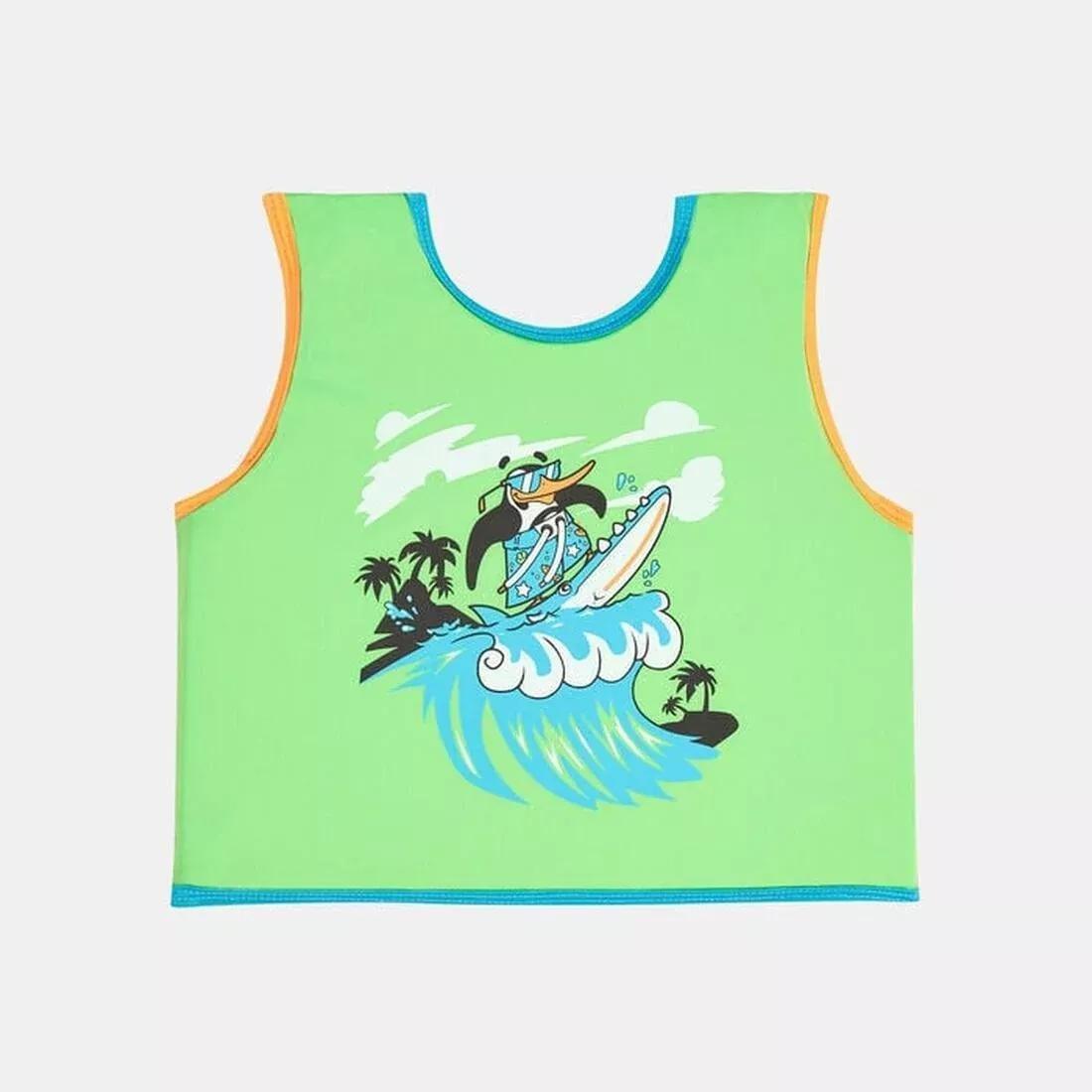 Kids' Learn to Swim Character Printed Float Vest, Green, No Color, medium