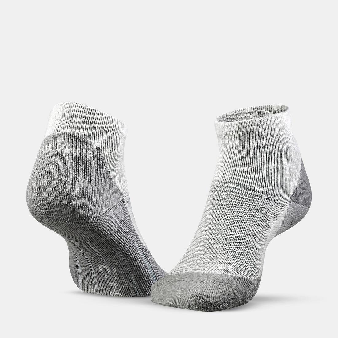 Adult Mid-Height Hiking Socks - 2 Pairs - Hike 100, Yellow, No Color, large image number 5
