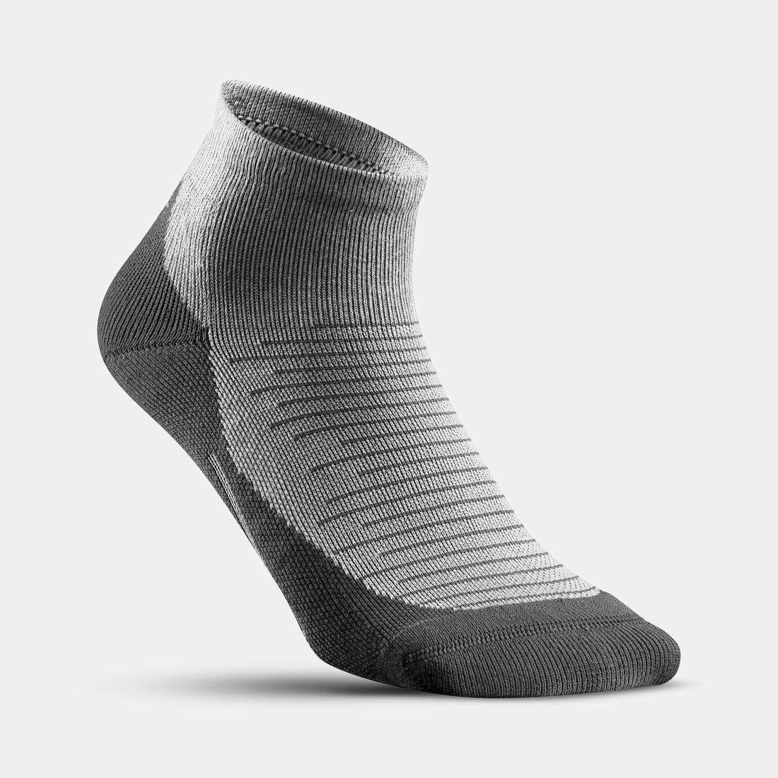 Adult Mid-Height Hiking Socks - 2 Pairs - Hike 100, Yellow, No Color, large image number 9