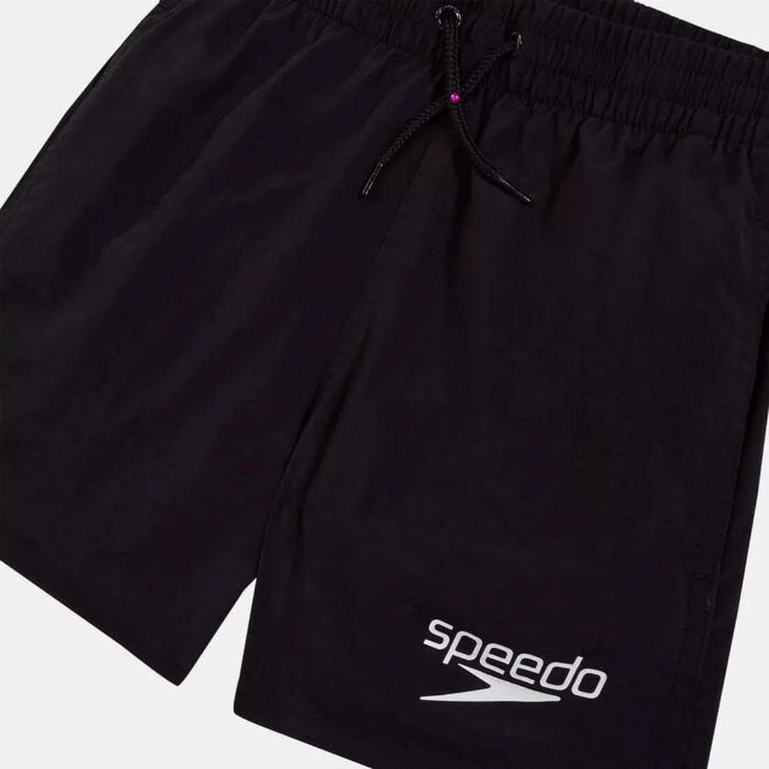 Kids' Essential 13-inch Swimming Shorts, Black, No Color, medium
