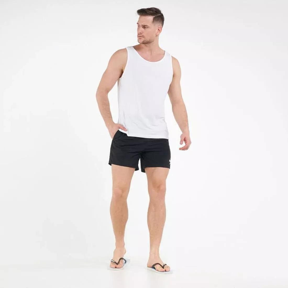 Men's Essentials 16-Inch Swimming Shorts, Black, No Color, large image number 3