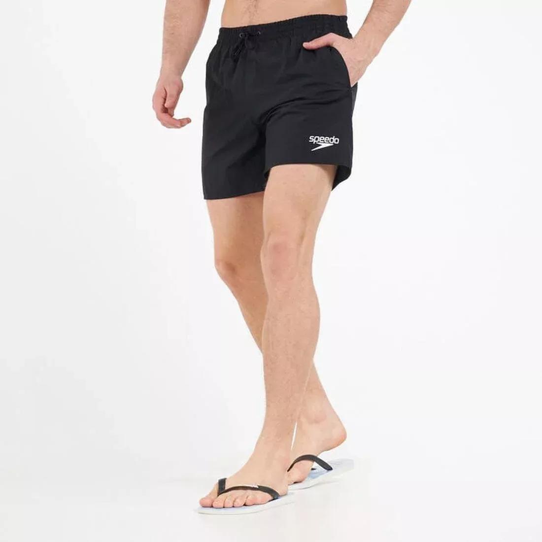 Men's Essentials 16-Inch Swimming Shorts, Black, No Color, medium