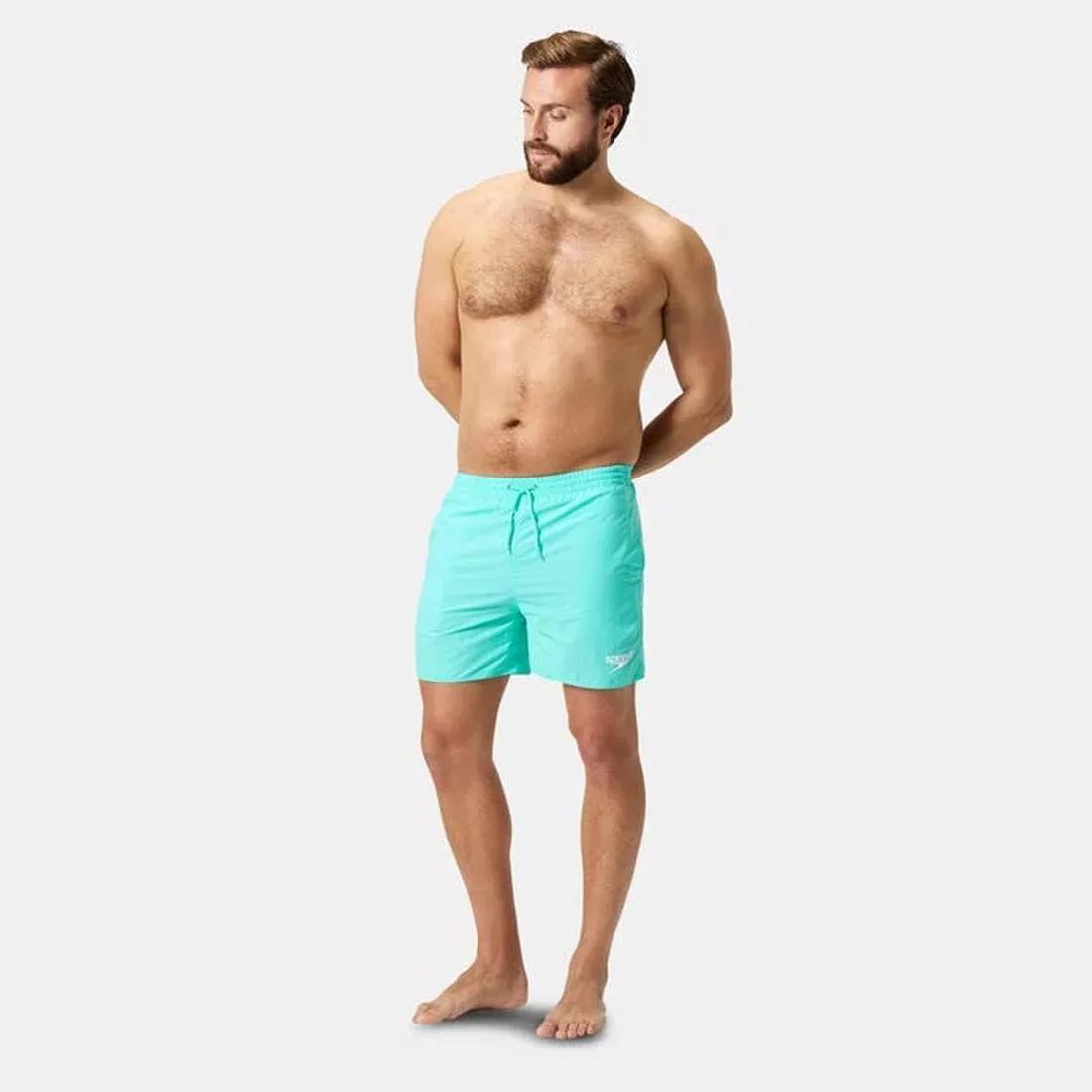 Men's Essential Swimming Shorts, Blue, No Color, large image number 3