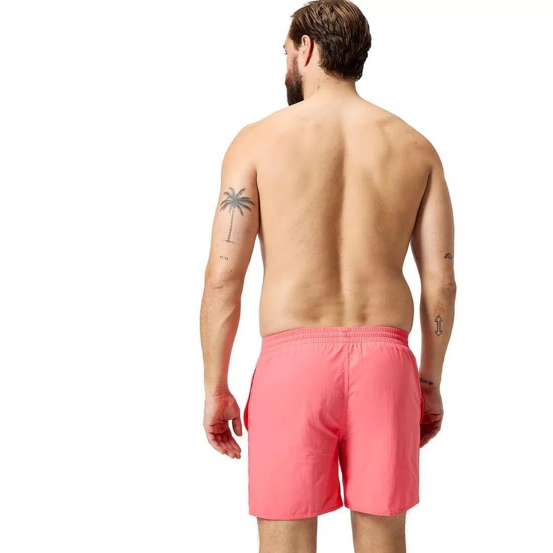 Men's Essential Swimming Shorts, Pink, No Color, large image number 4