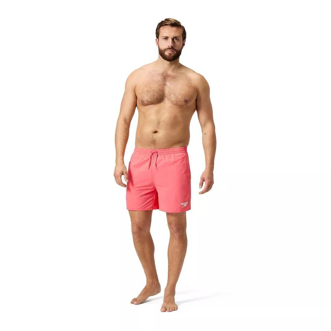 Men's Essential Swimming Shorts, Pink, No Color, large image number 6