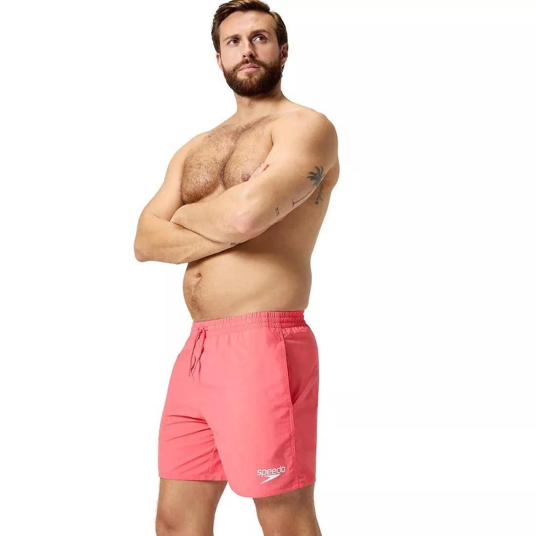 Men's Essential Swimming Shorts, Pink, No Color, large image number 7