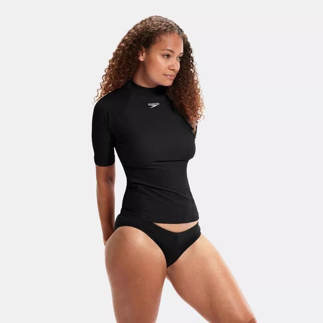 Women's Logo Swimming Rashguard, No Color, medium