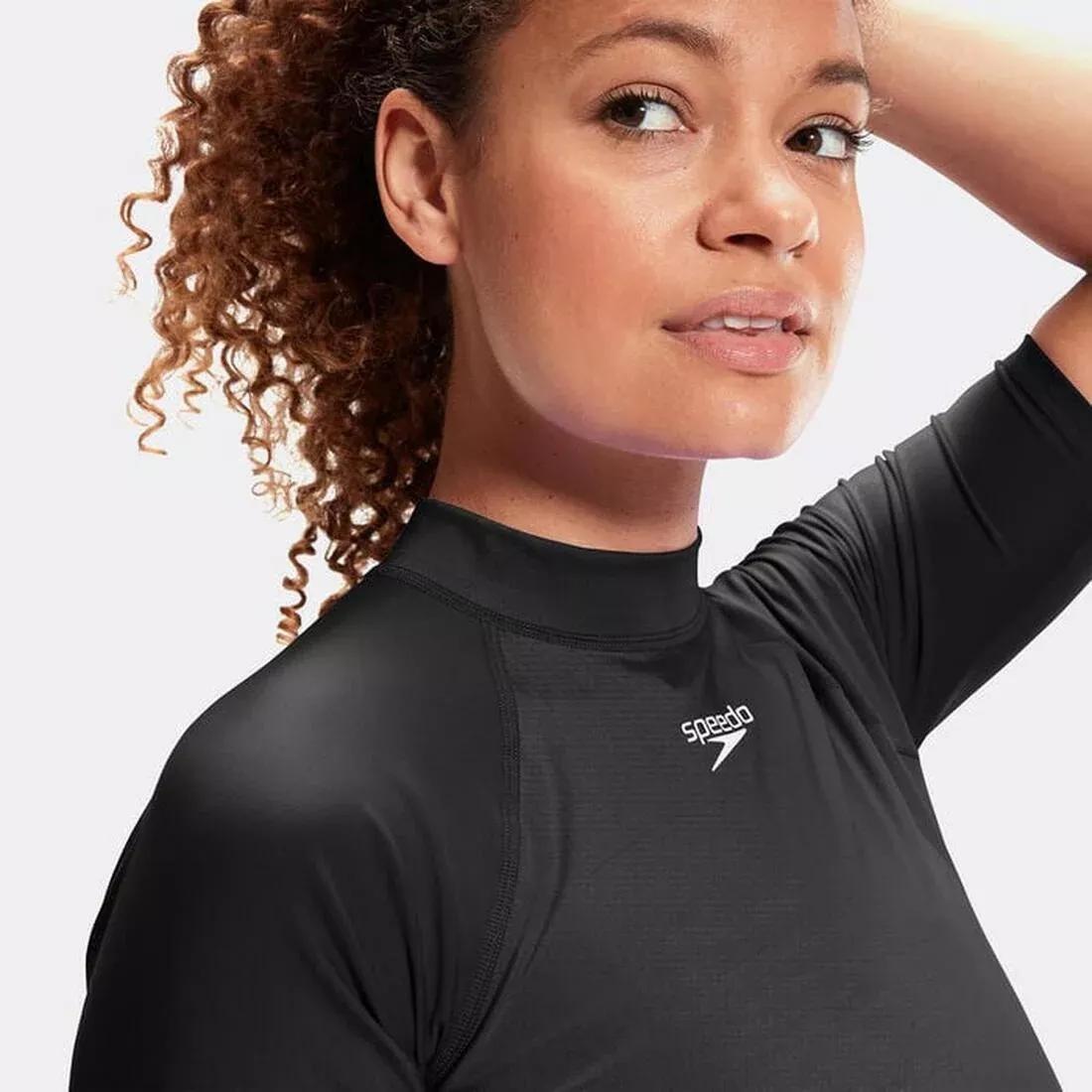 Women's Logo Swimming Rashguard, No Color, large image number 3