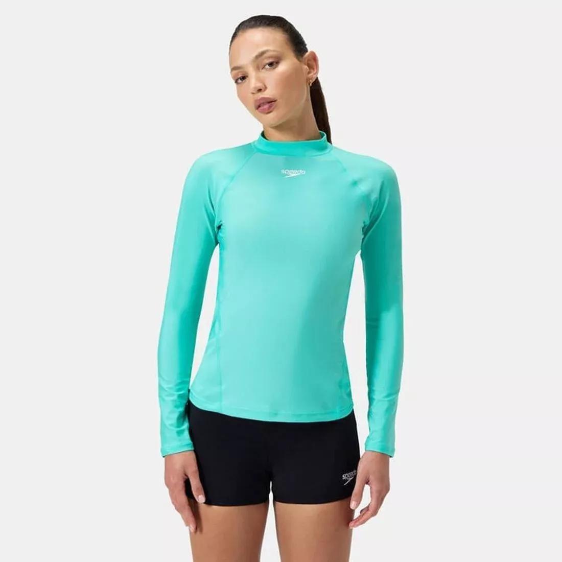 Women's Graphic Rashguard, Torqouise, No Color, medium