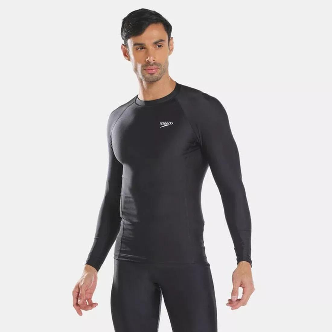Men's Long Sleeve Rashguard, No Color, medium