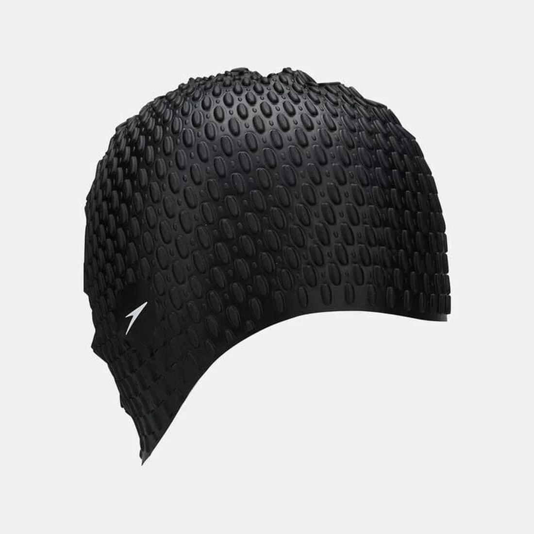 Bubble Swimming Cap, Black, No Color, large image number 1