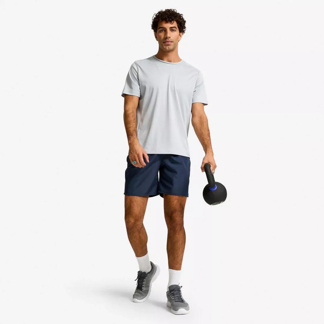 Men Practical Fitness Shorts, Navy, No Color, large image number 2