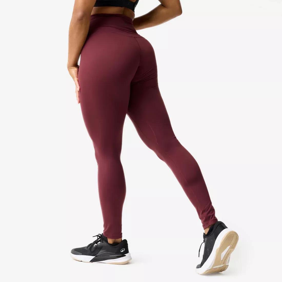Women Abrasion-Resistant Sport Leggings - Purple, Burgundy, No Color, large image number 4