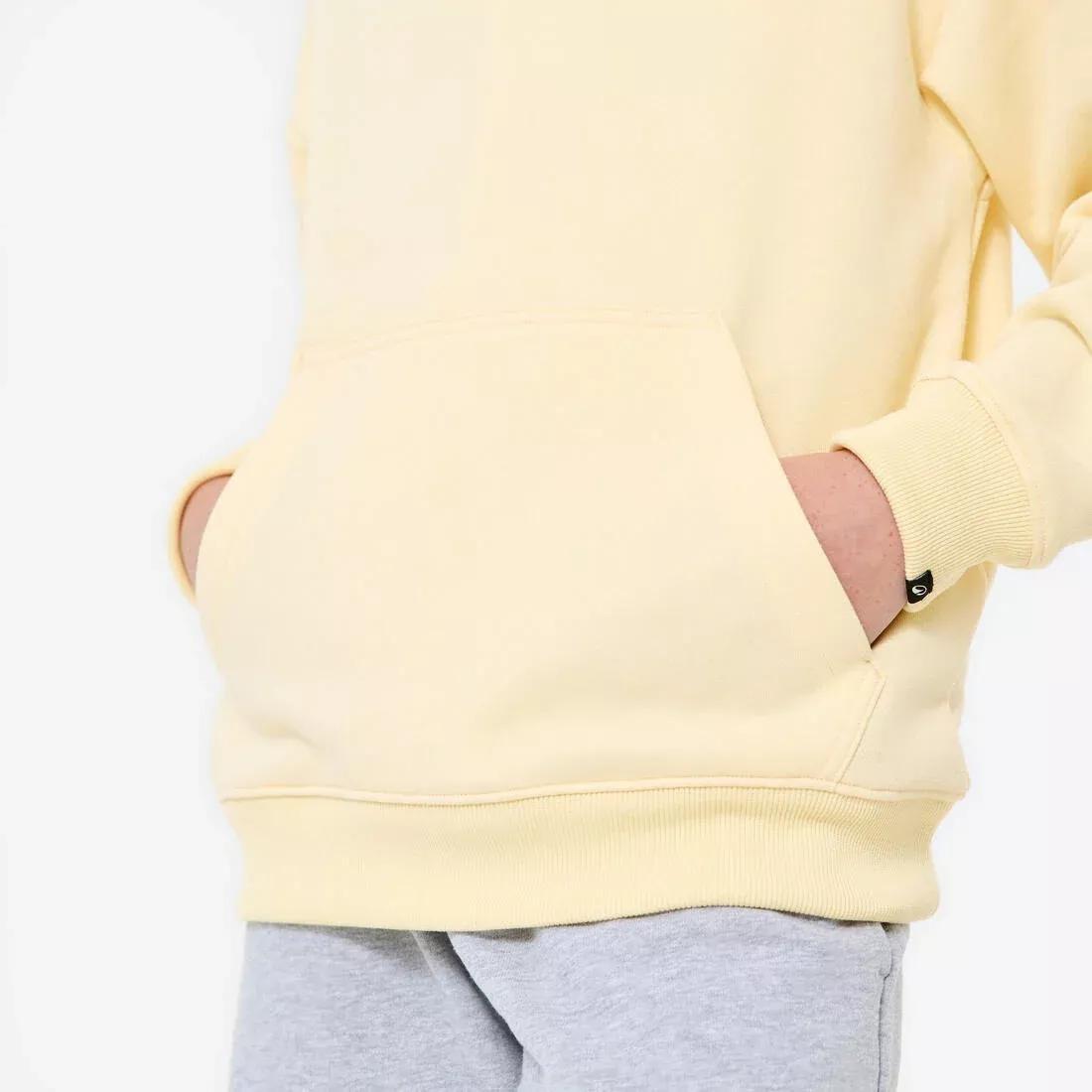 Kids Unisex Oversize Hoodie, Yellow, No Color, medium