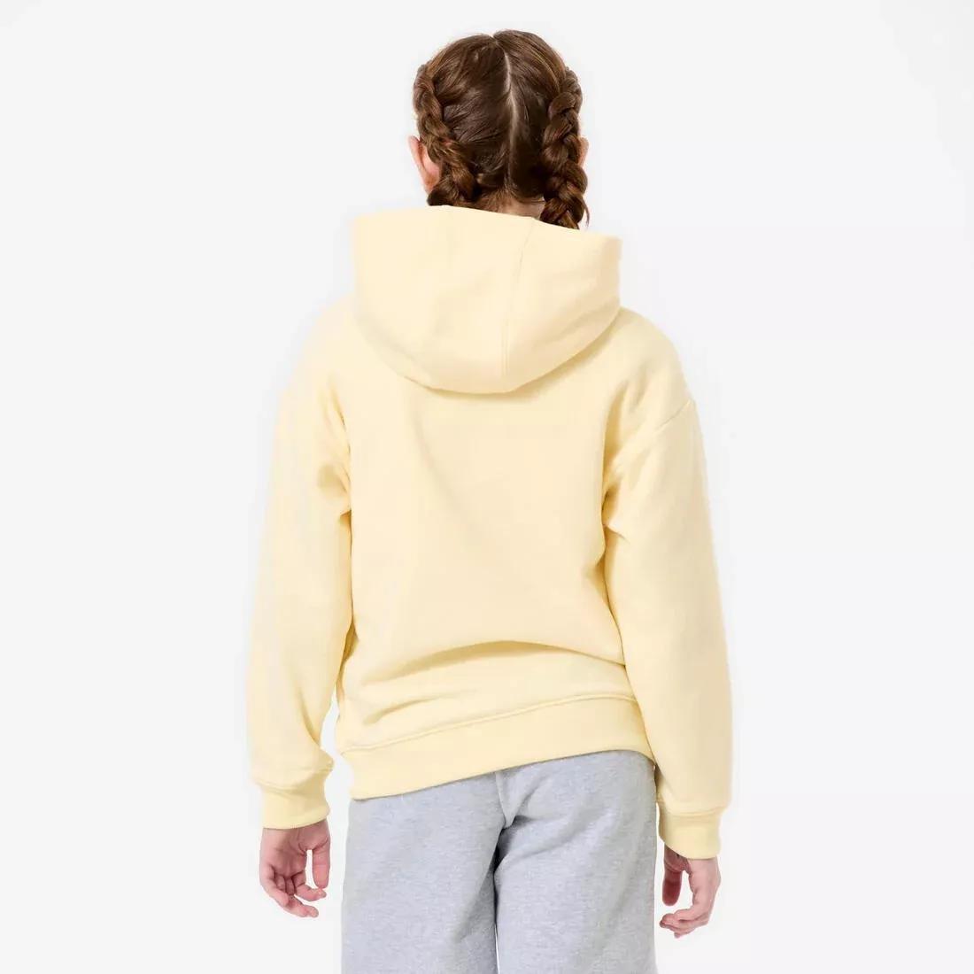 Kids Unisex Oversize Hoodie, Yellow, No Color, large image number 3