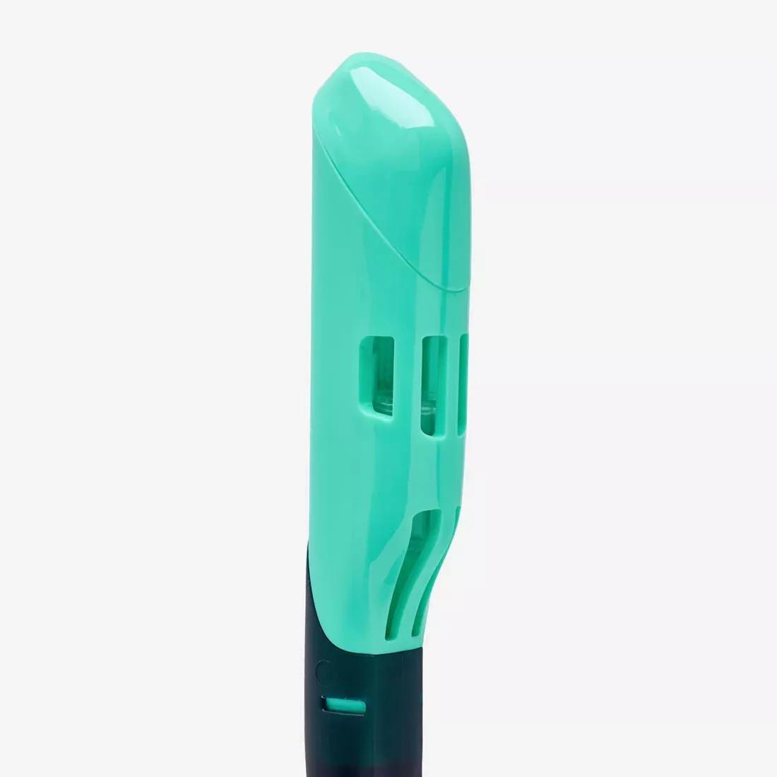 Adults Snorkelling Comfort Anti-Fog Mask Dry Top Snorkel Set - 100, Green, No Color, large image number 5