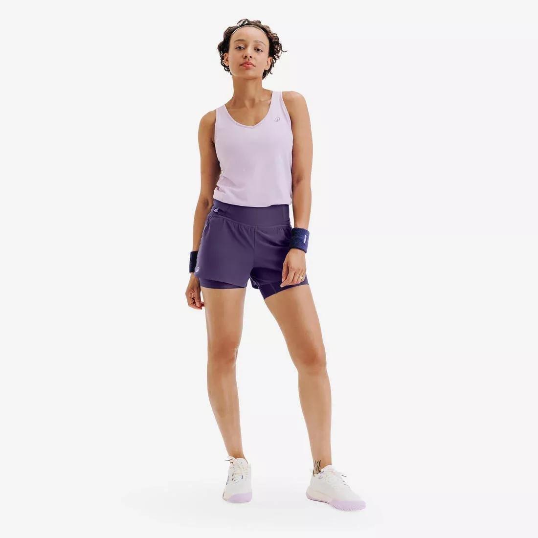 Women Tennis Dry Hip Ball Shorts, Purple, No Color, medium