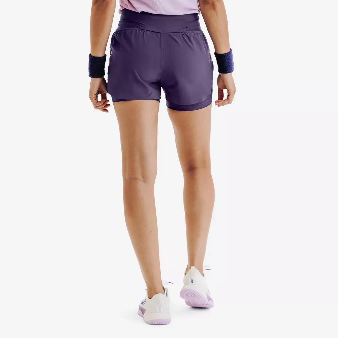 Women Tennis Dry Hip Ball Shorts, Purple, No Color, large image number 3