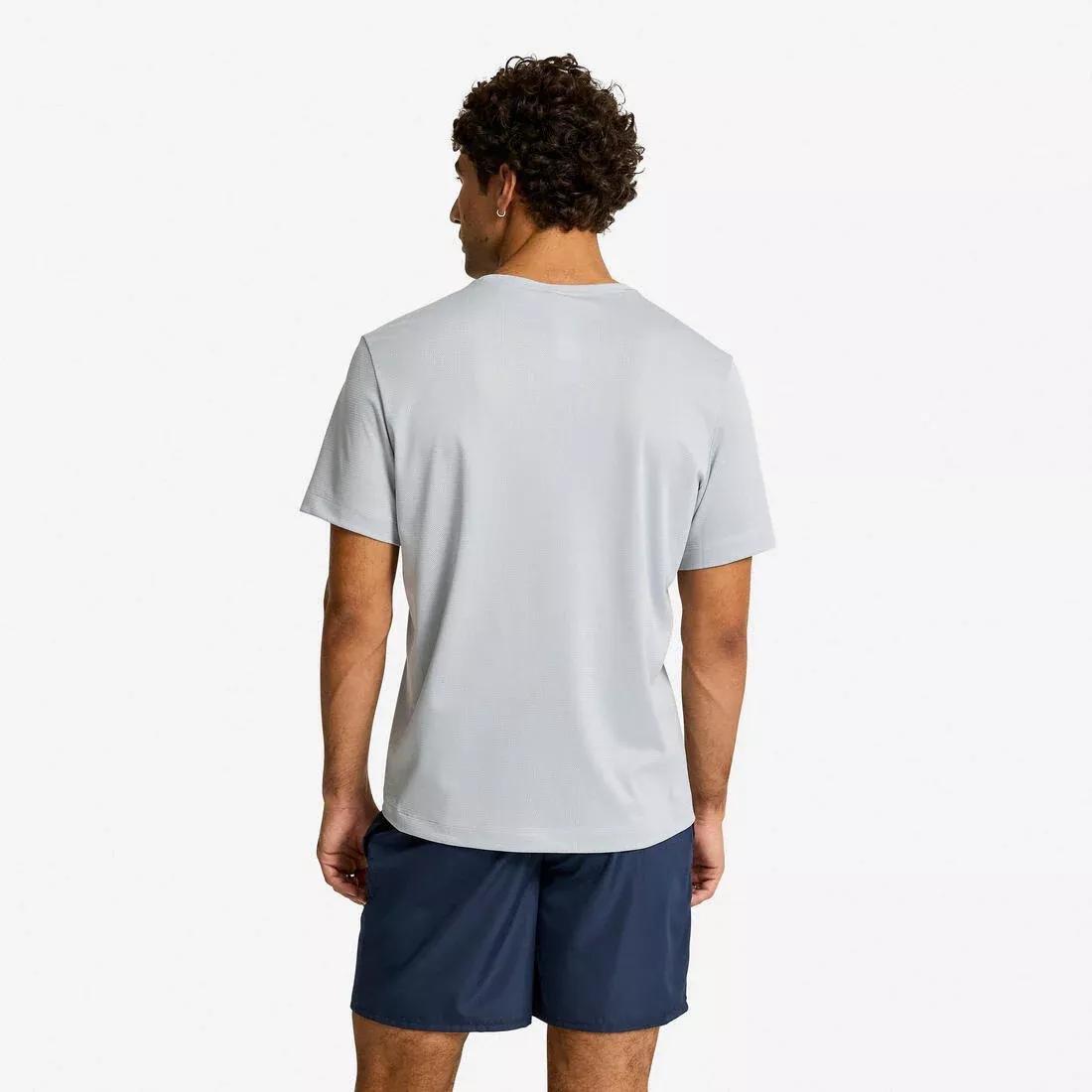 Men Fitness Short-Sleeved T-Shirt - Grey, Grey, No Color, large image number 2