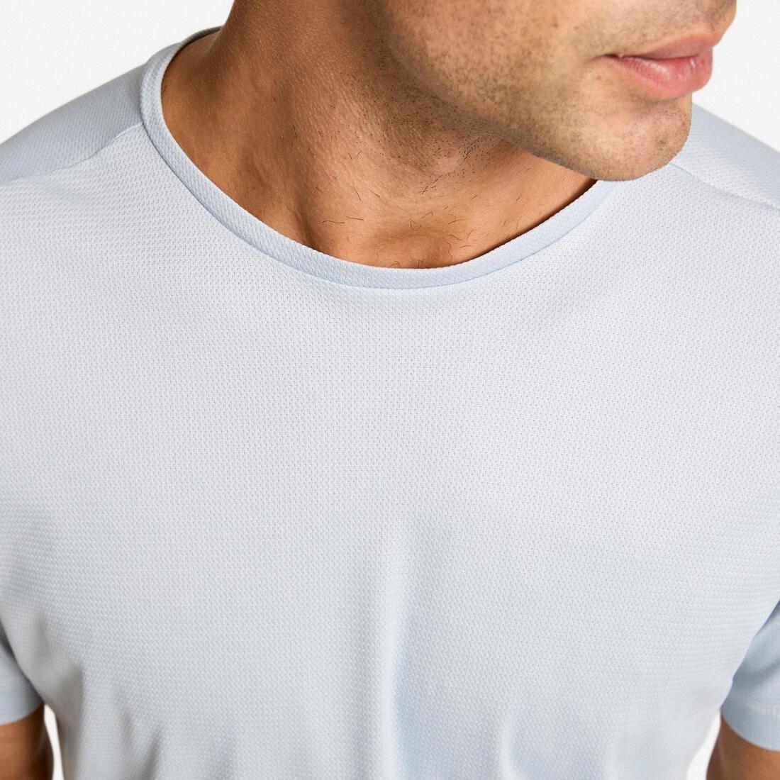 Men Fitness Short-Sleeved T-Shirt - Grey, Grey, No Color, large image number 3