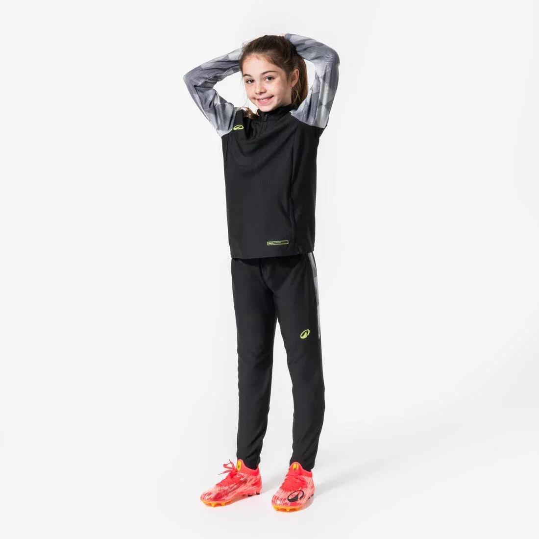 Kids Half-Zip Football Sweatshirt Viralto Dop, Beige, No Color, large image number 1