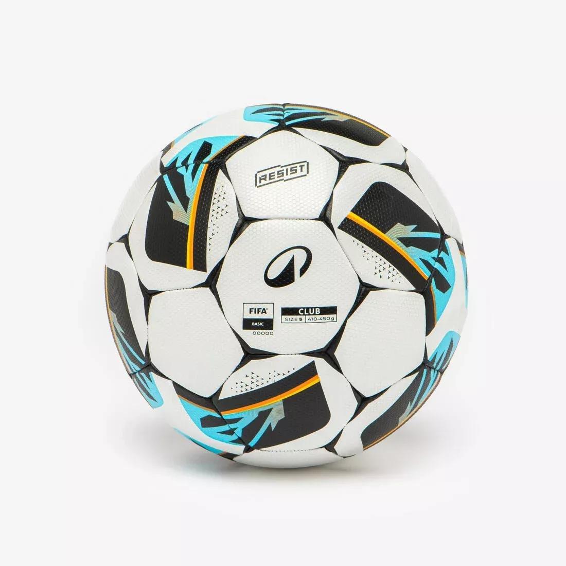 Club Ball Resist Size 5 - Hybrid Technology - Rubber Coating, White, No Color, medium