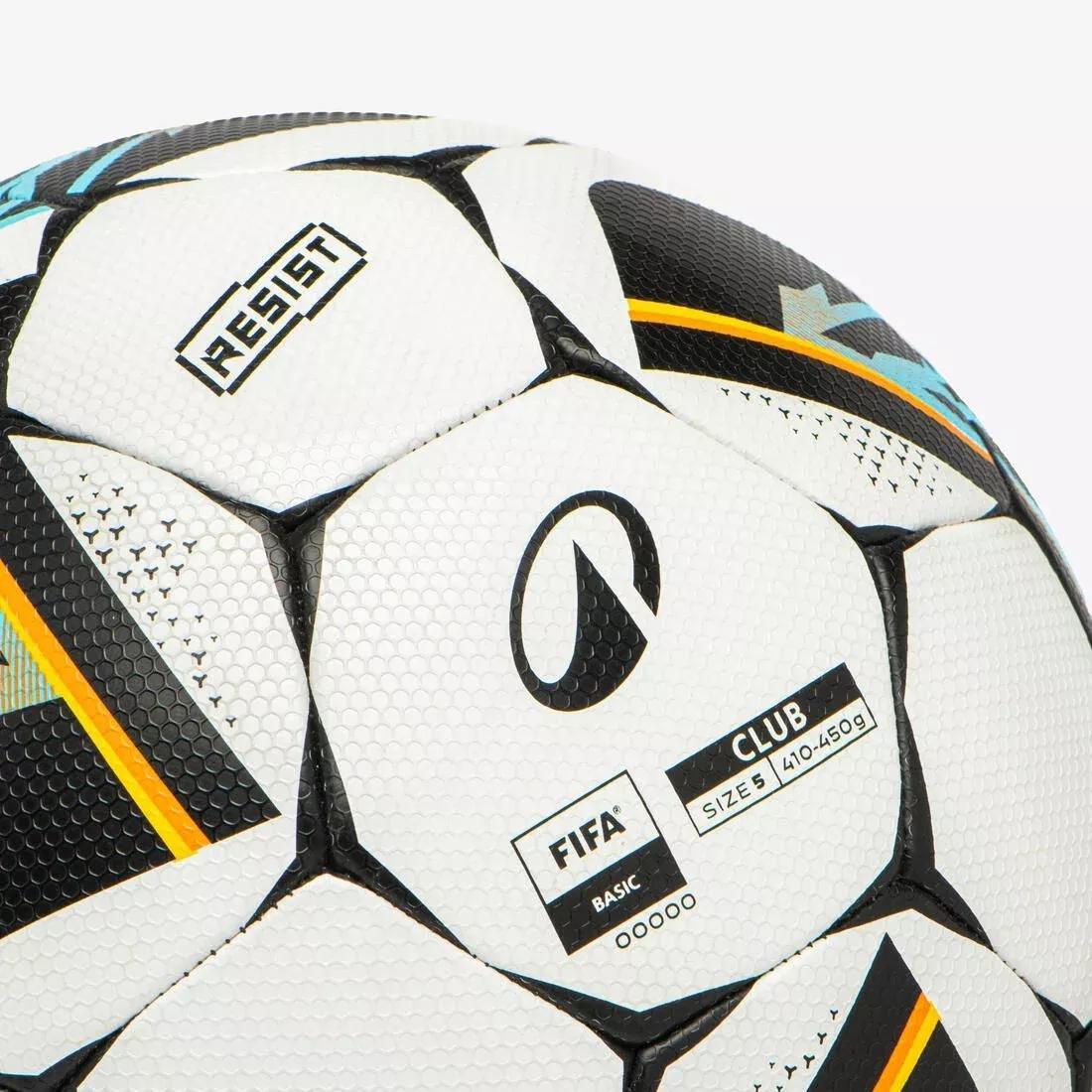 Club Ball Resist Size 5 - Hybrid Technology - Rubber Coating, White, No Color, medium