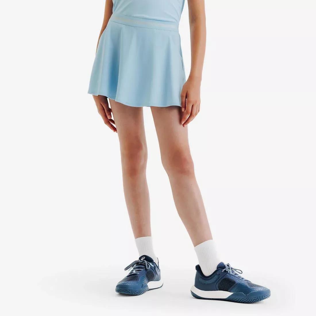 Kids Girls Tennis Skirt - TSK500, Blue, No Color, medium
