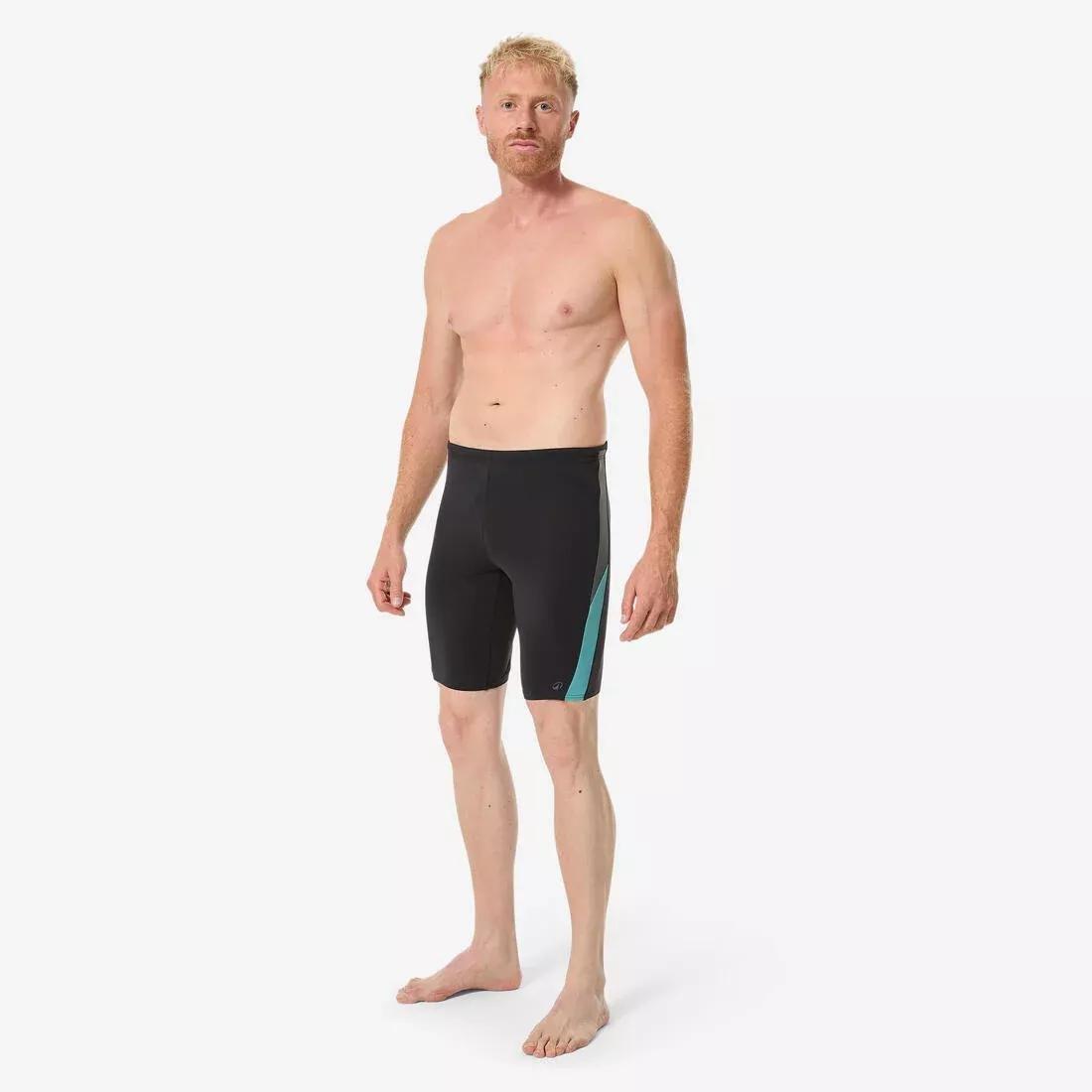 Men Swimming Jammer, Black, No Color, large image number 1
