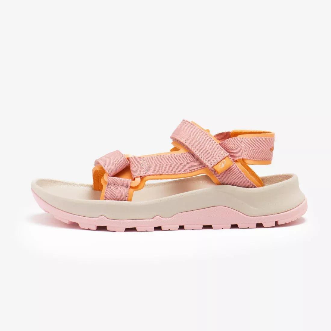 Kids Girls Comfortable - Riptab Hiking Sandals - NH500 UK Jr Size 7 - 5.5, Pink, No Color, large image number 1