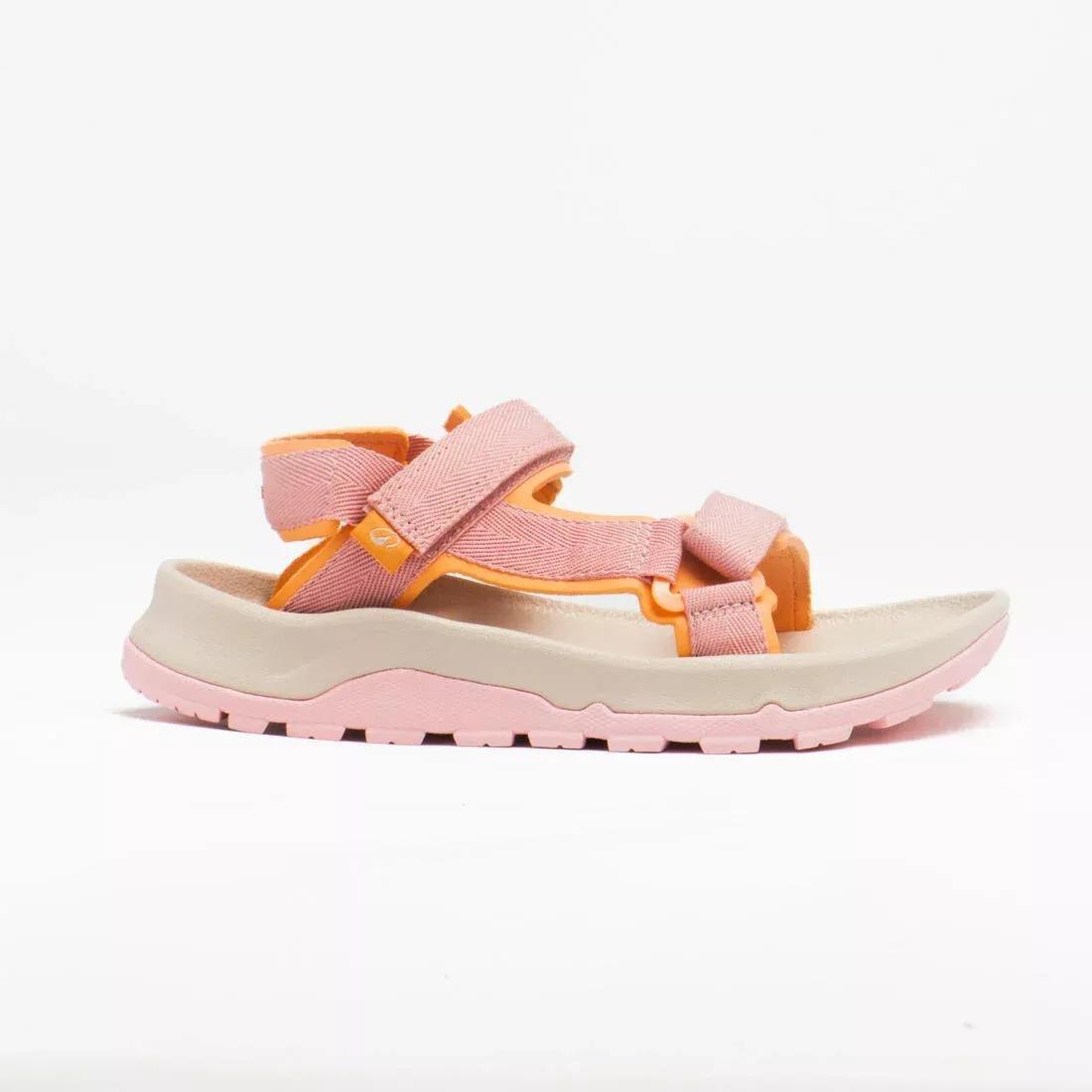 Kids Girls Comfortable - Riptab Hiking Sandals - NH500 UK Jr Size 7 - 5.5, Pink, No Color, large image number 8