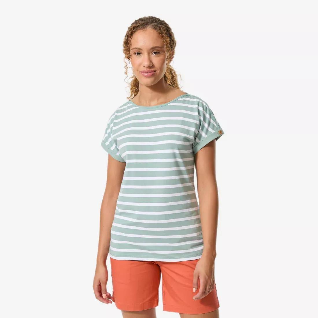 Women Sailing Short-sleeved Sailor&rsquo;s T-Shirt - Sailing 100, Navy, No Color, large image number 1