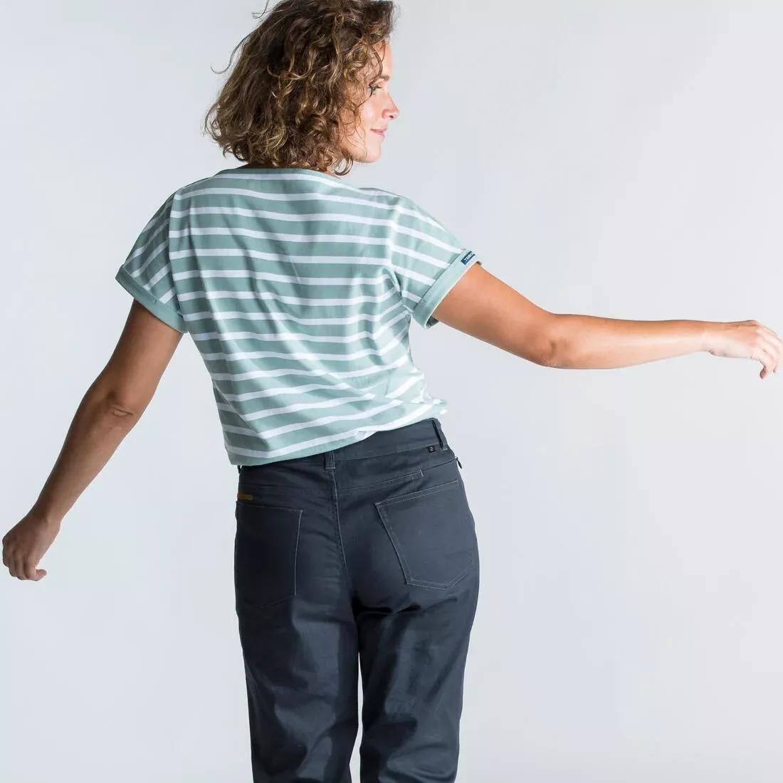 Women Sailing Short-sleeved Sailor&rsquo;s T-Shirt - Sailing 100, Navy, No Color, large image number 6